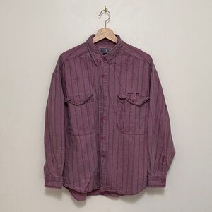 Bugle Boy 80s/90s Vintage Purple Striped Button Down